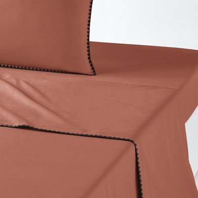 Unifarbenes Bettlaken Merida aus vorgewaschener Baumwolle, bestickt LA REDOUTE INTERIEURS