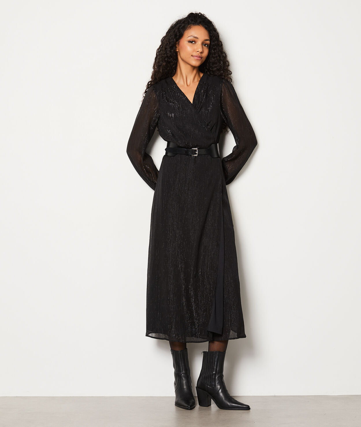 Robe longue a paillettes mozarti noir Etam La Redoute