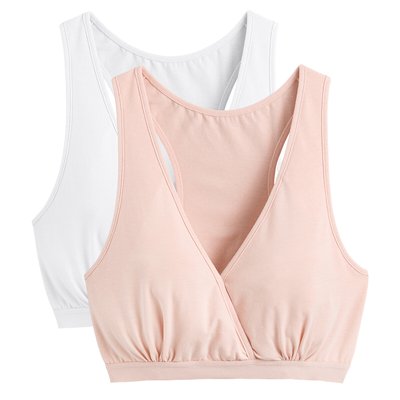 Pack of 2 Nursing Bras in Cotton LA REDOUTE COLLECTIONS