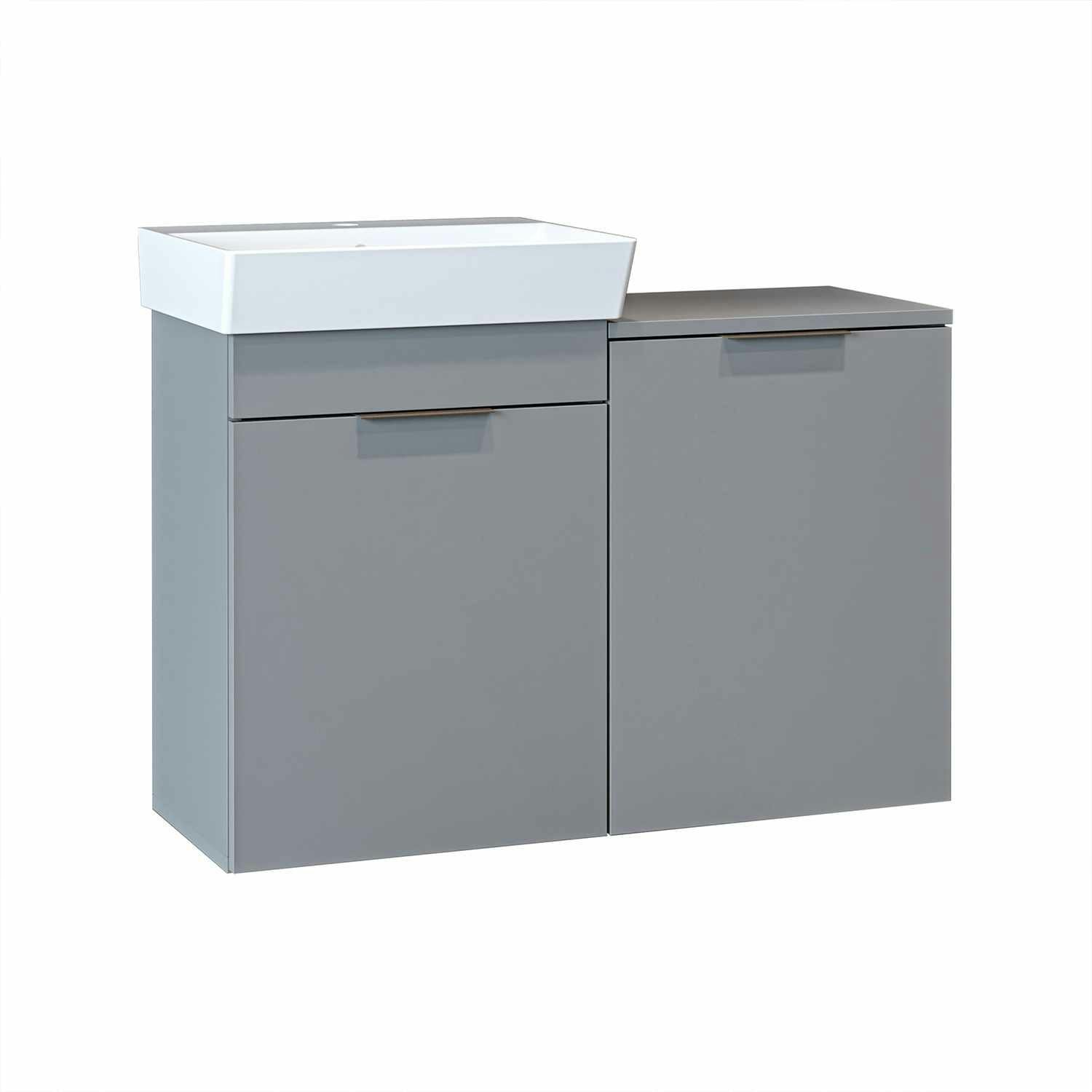Vasque suspendue + meuble panier à linge NESSA, PIER IMPORT