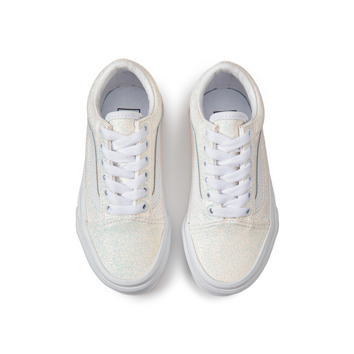 Kids old skool trainers in leather white Vans La Redoute