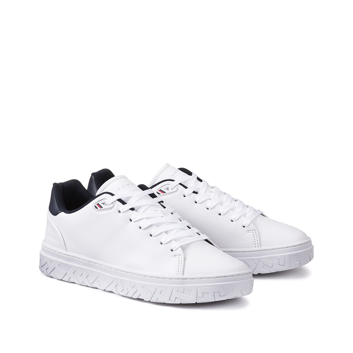 Modern iconic court cup trainers in leather Tommy Hilfiger La