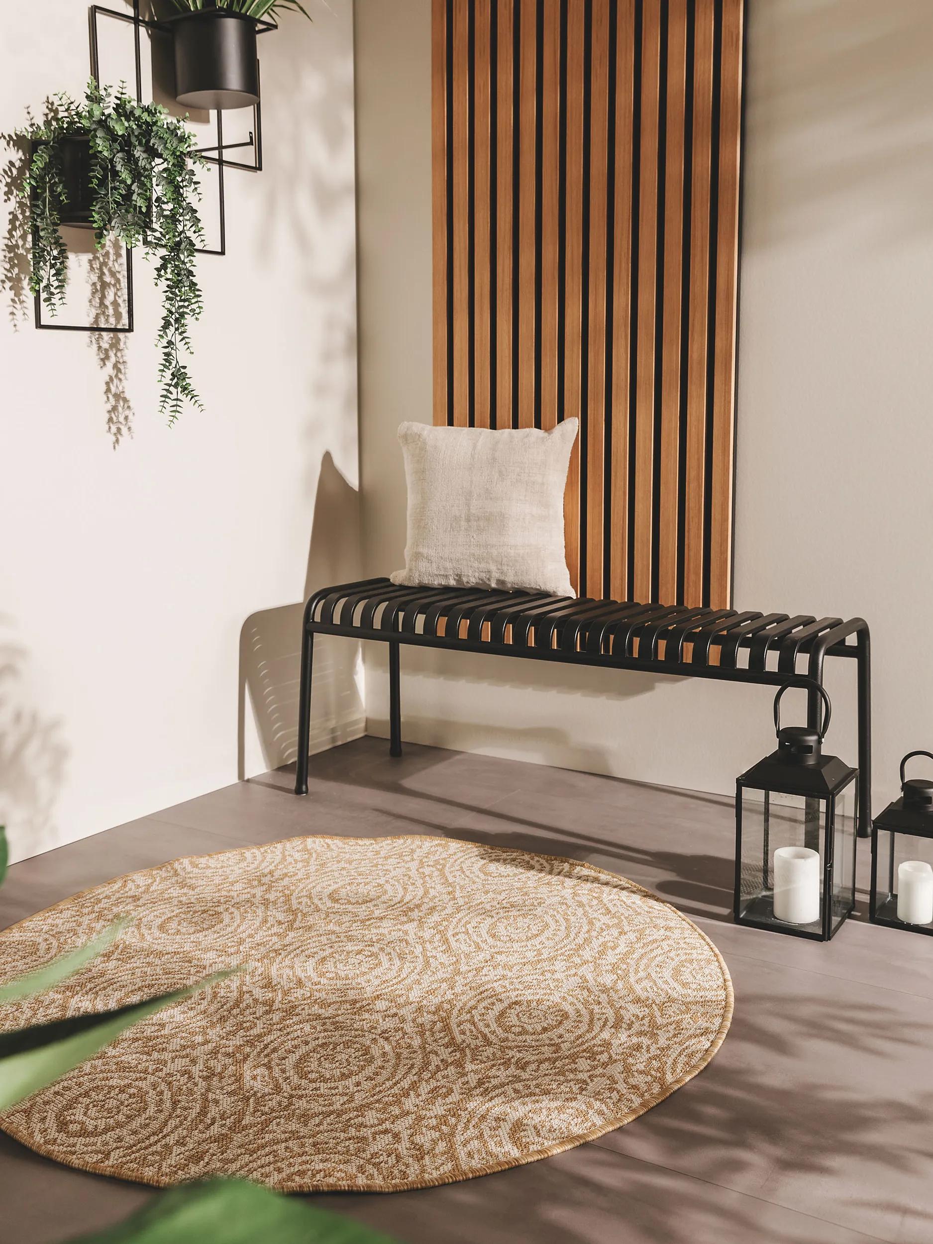 Tapis d'extérieur & intérieur rond CLEO, BENUTA