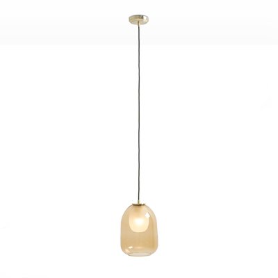 Hanglamp in messing en amber glas Ø20 cm, Bumble LA REDOUTE INTERIEURS