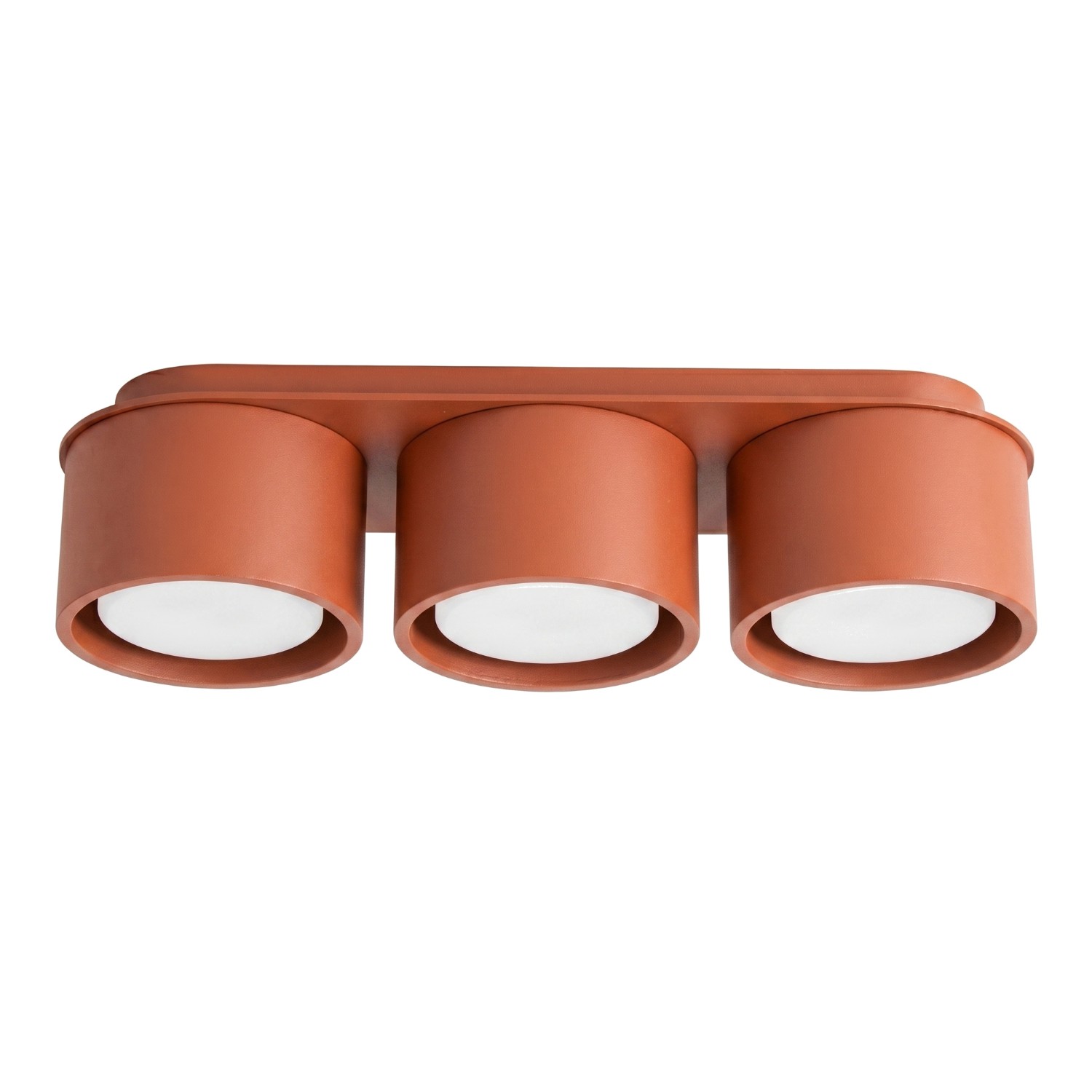 Plafonnier Aluminium Ocre Rouge Gx53 3 MODO, EDEN
