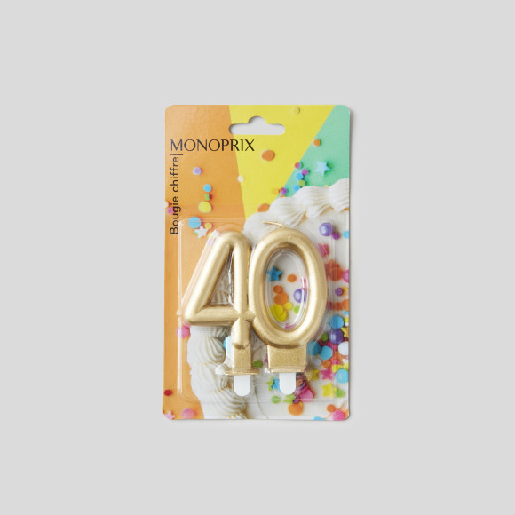 Bougie chiffre n°40, MONOPRIX MAISON