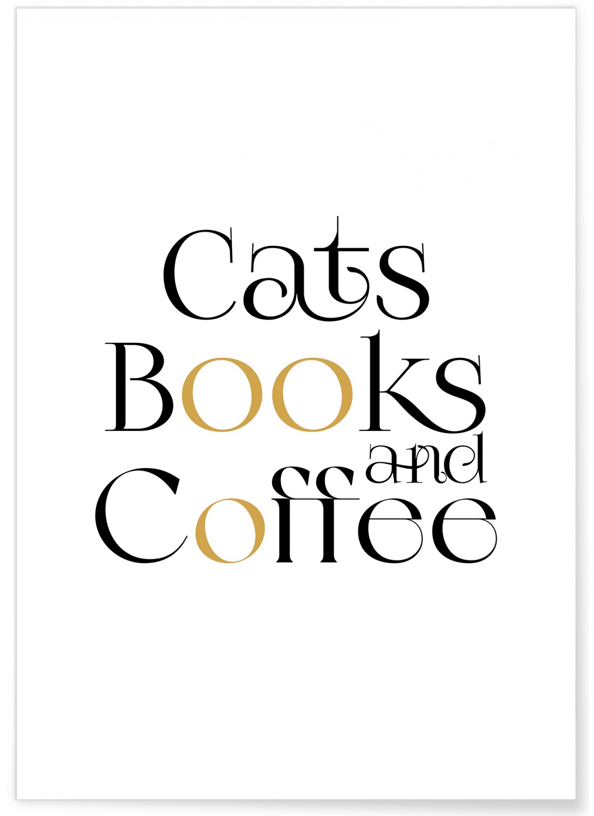 Affiche Cats Book and Coffee, L'AFFICHERIE