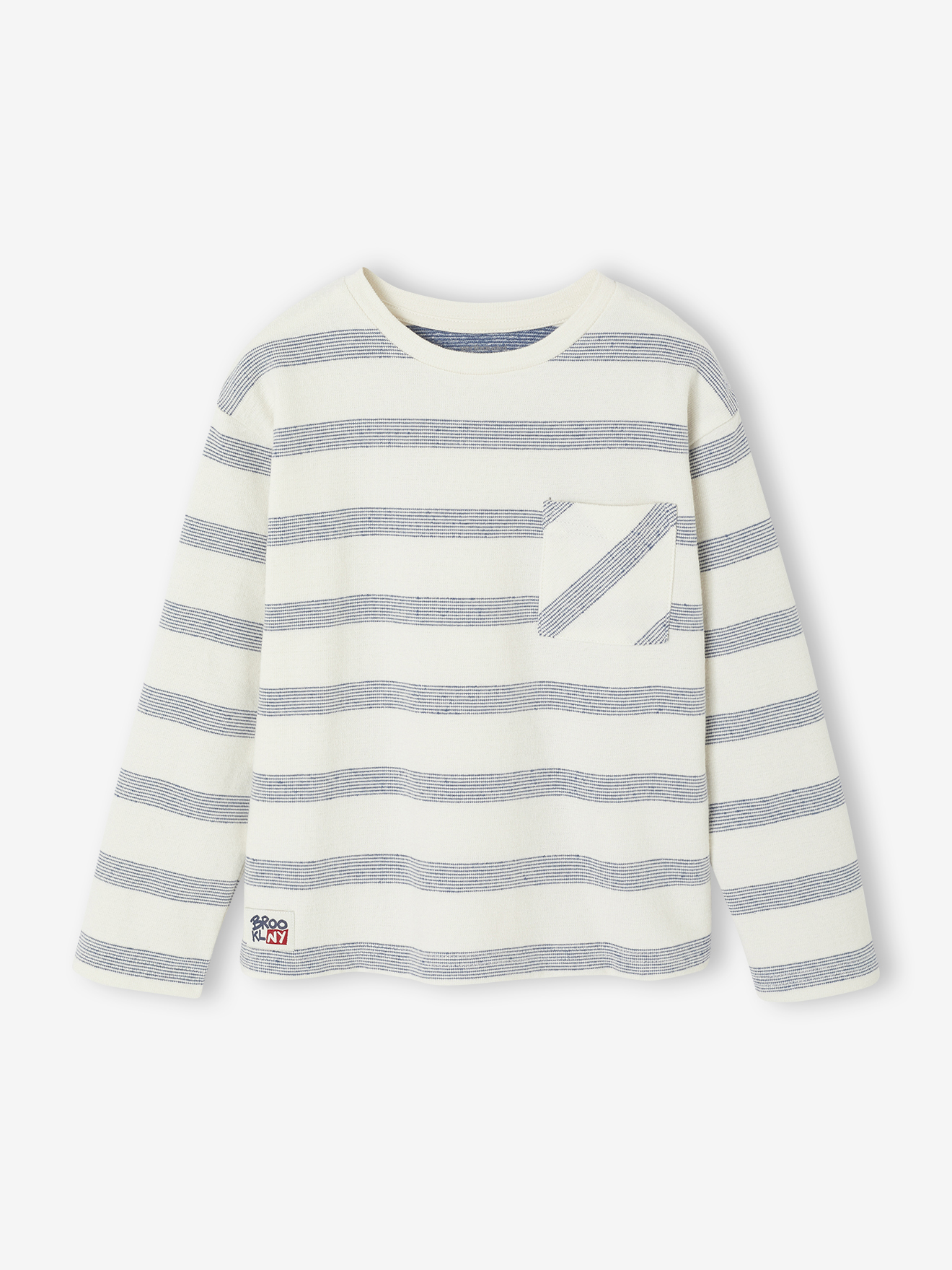 Tee-shirt manches longues effet rayé, VERTBAUDET