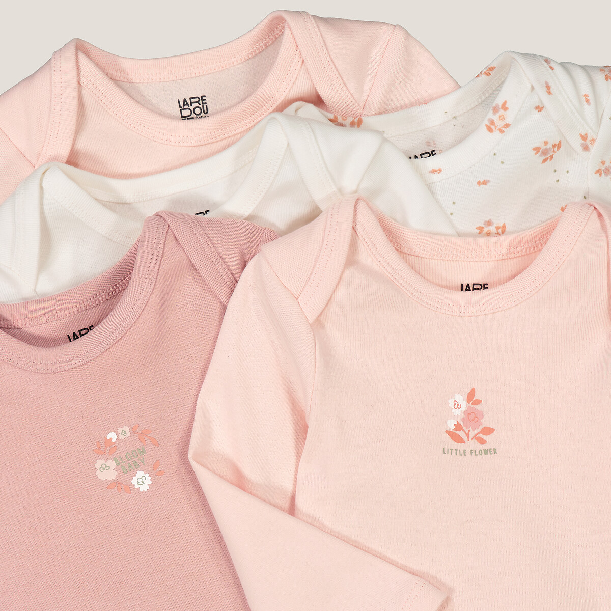 Set van 5 rompers met lange mouwen