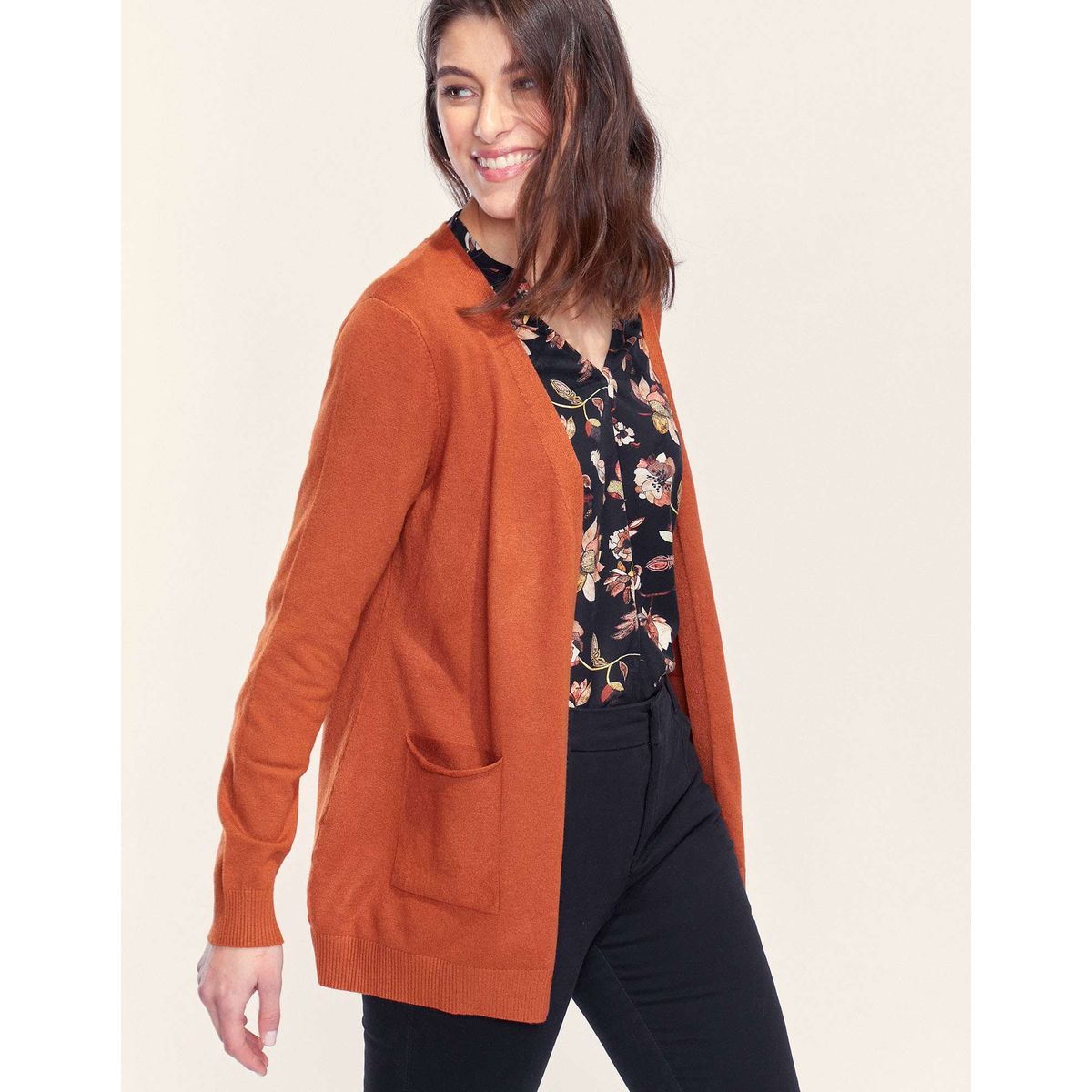 Gilet long cheap maille fine