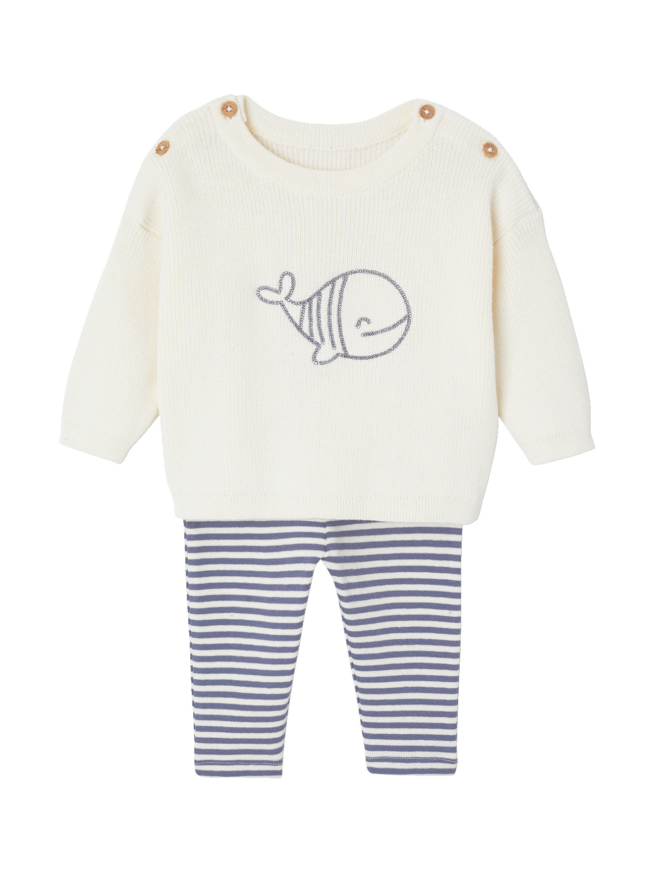 Ensemble naissance en tricot, VERTBAUDET