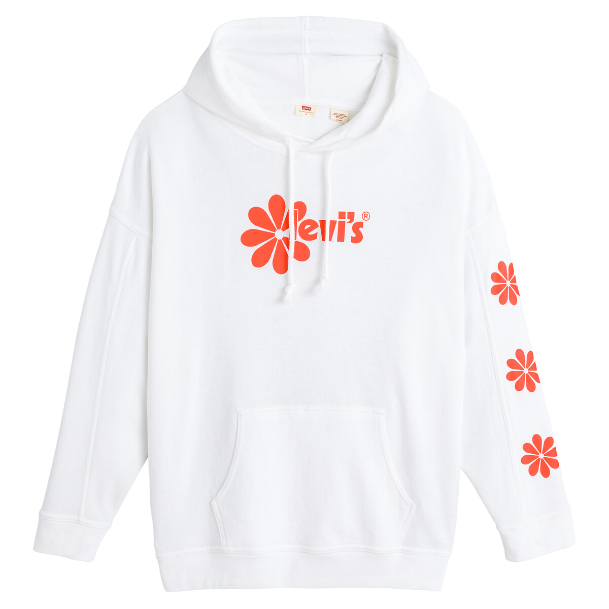 Sudadera con capucha, logo de flores delante blanco Levi'S Plus | La Redoute