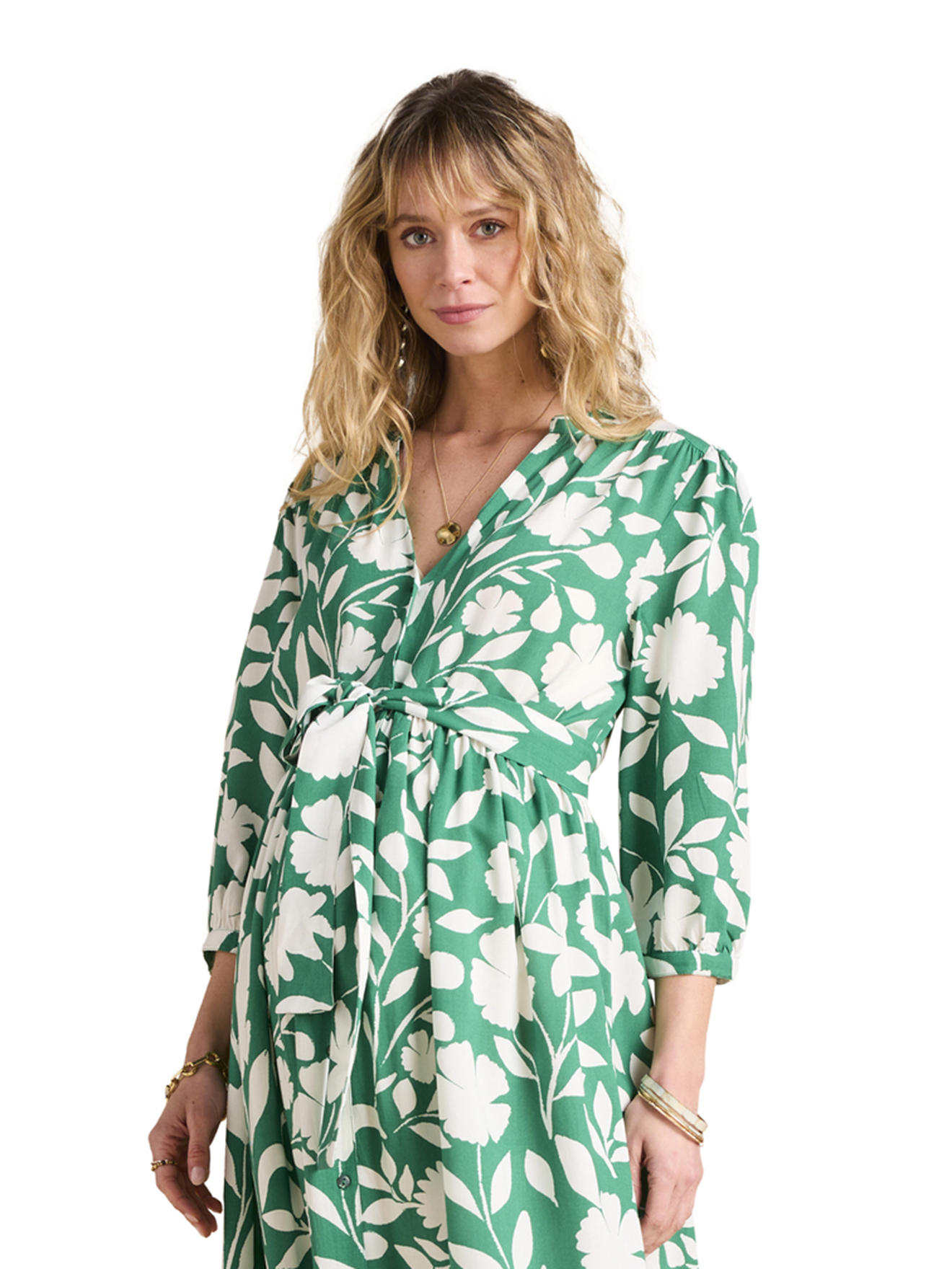 Robe longue motifs fleurs grossesse et allaitement, ENVIE DE FRAISE
