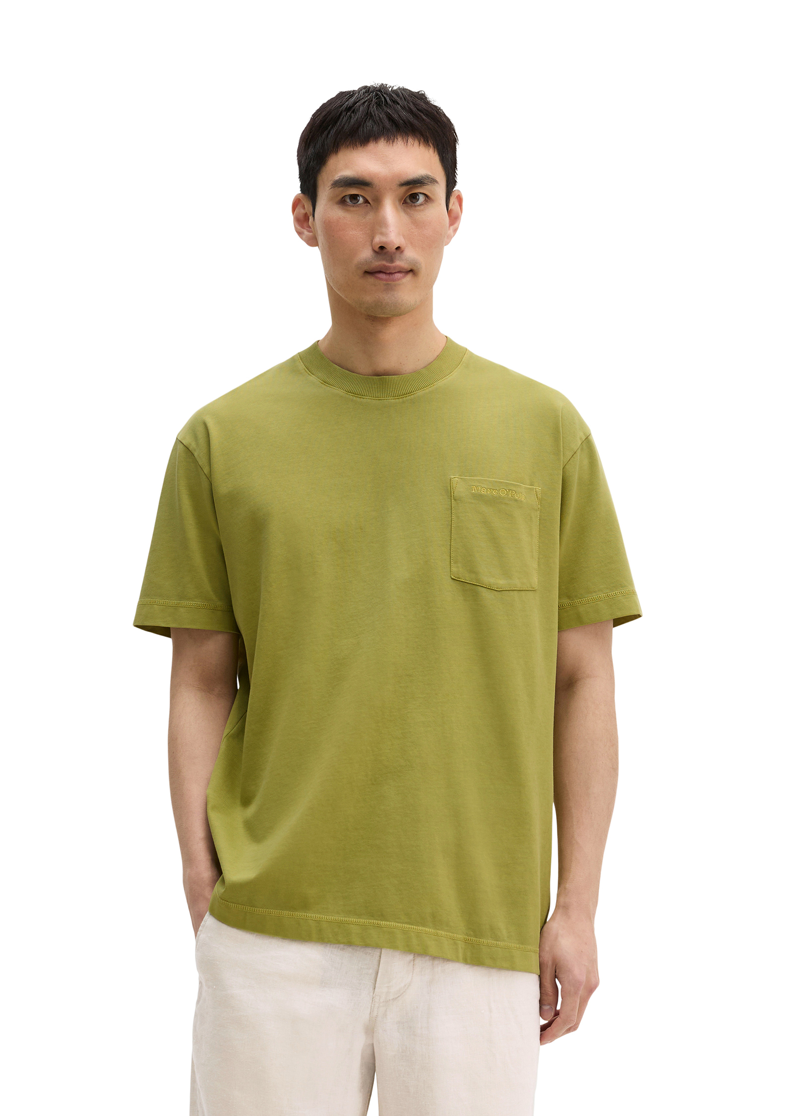 T-shirt relaxed en jersey de coton bio épais, MARC O'POLO