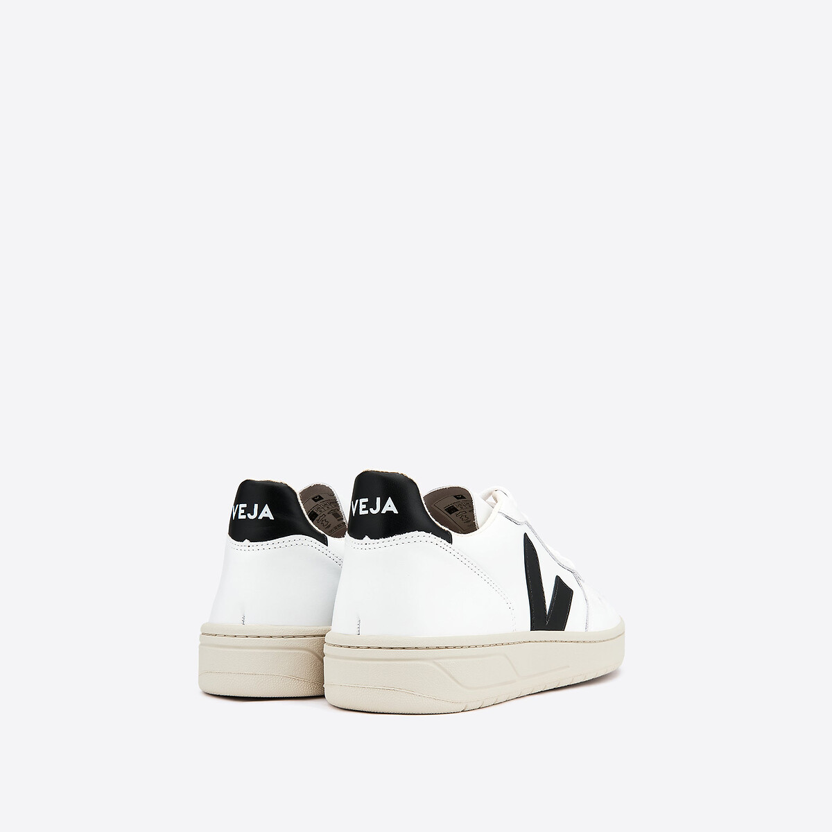 V 10 leather trainers white black Veja La Redoute