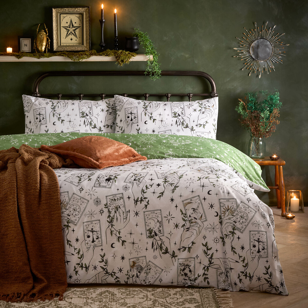 Celestial Stories Printed Reversible Duvet Cover and Pillowcase Set, FURN.