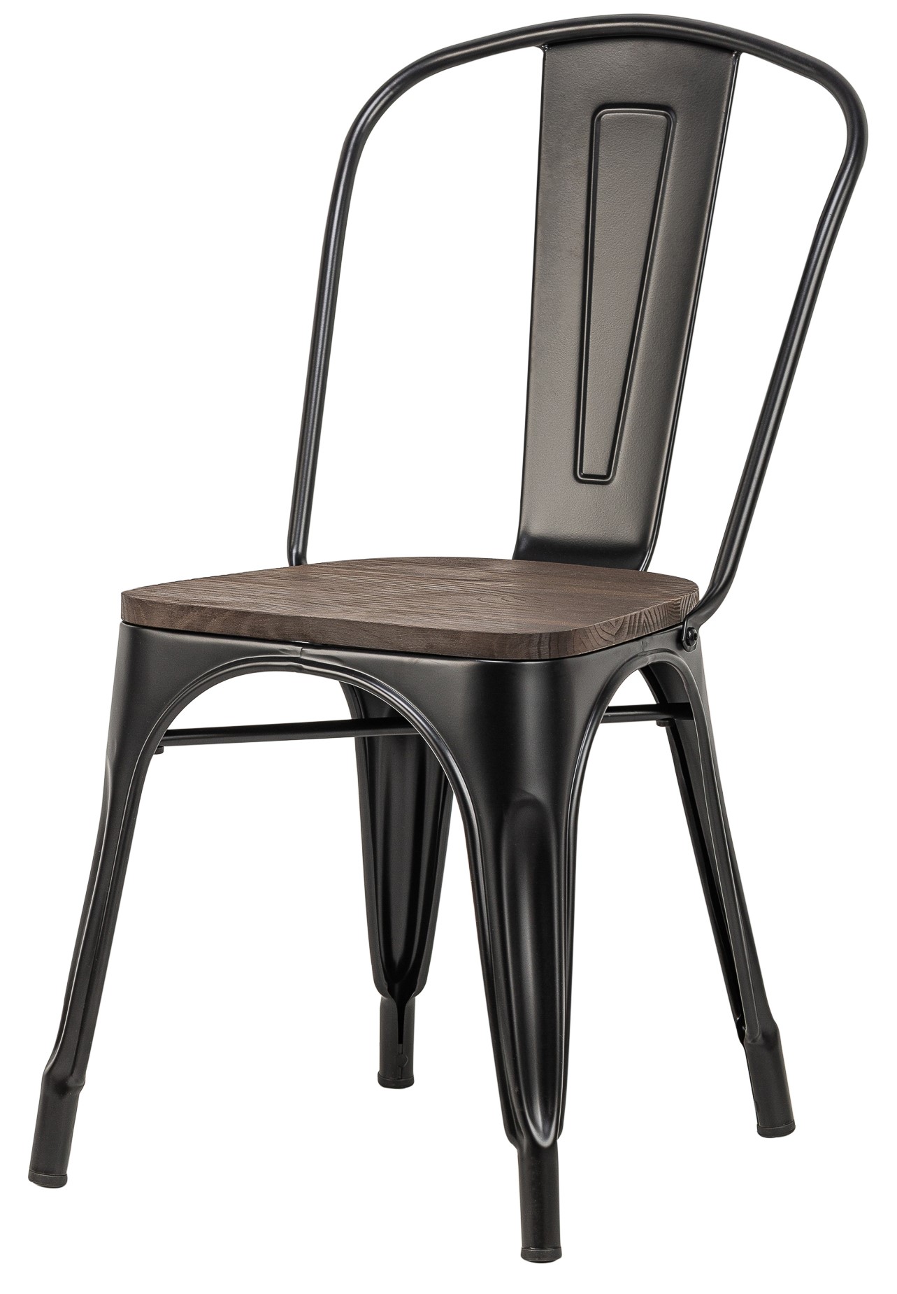 Lot de 4 chaises en métal et bois, NASH, NORDLYS