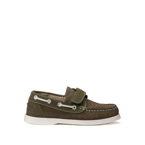 Kids Suede Boat Shoes with Touch 'n' Close Fastening LA REDOUTE COLLECTIONS image