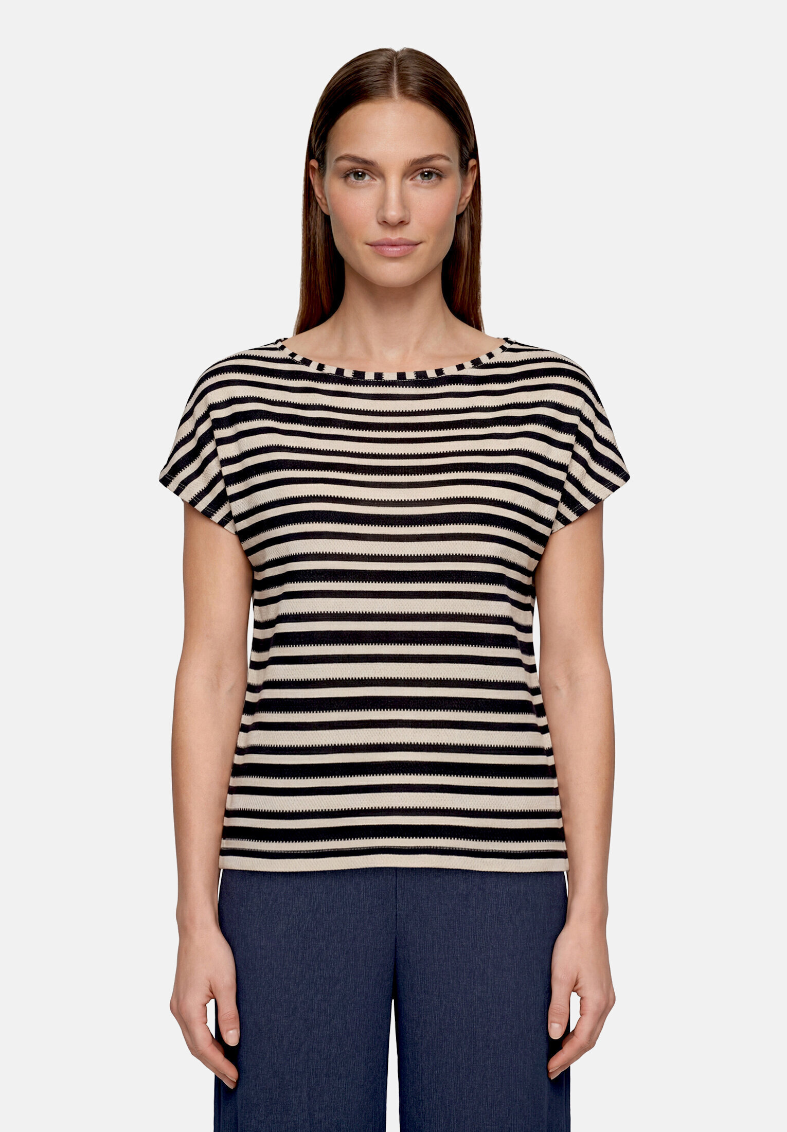 T-shirt à rayures à encolure bateau, BETTY BARCLAY