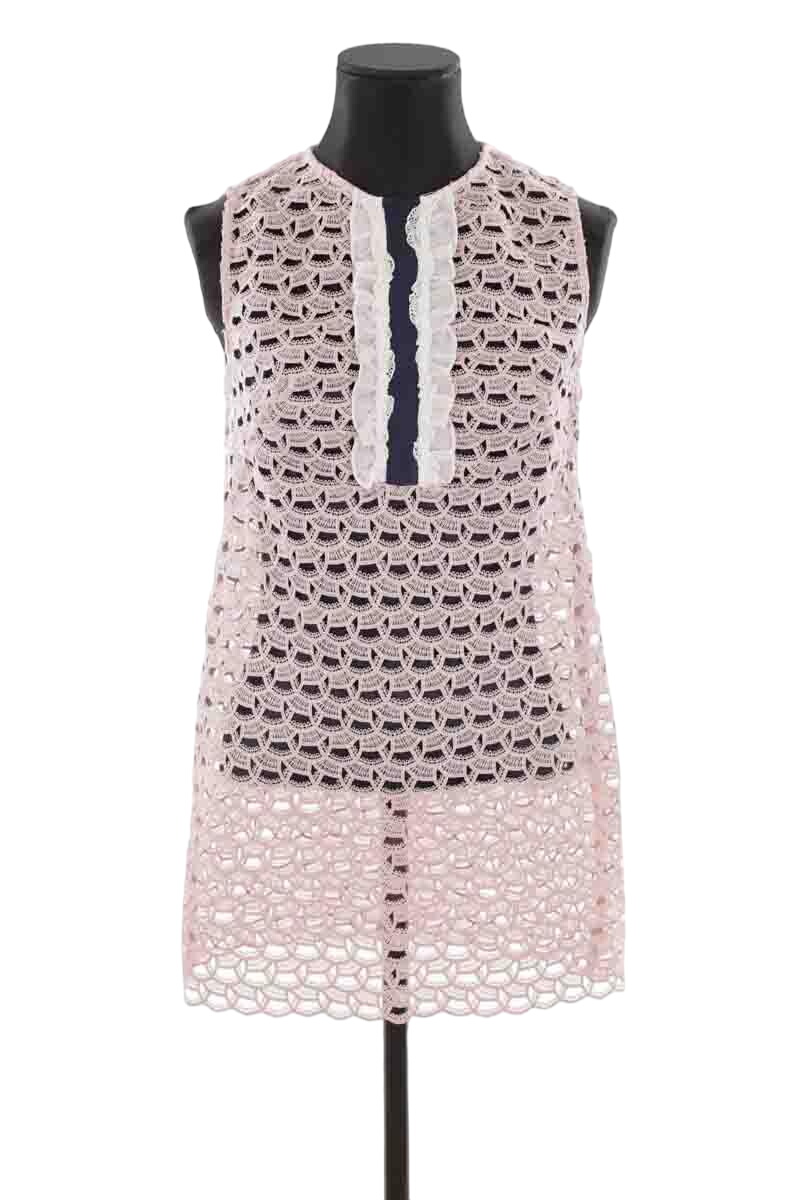 Robe sandro rose dentelle outlet