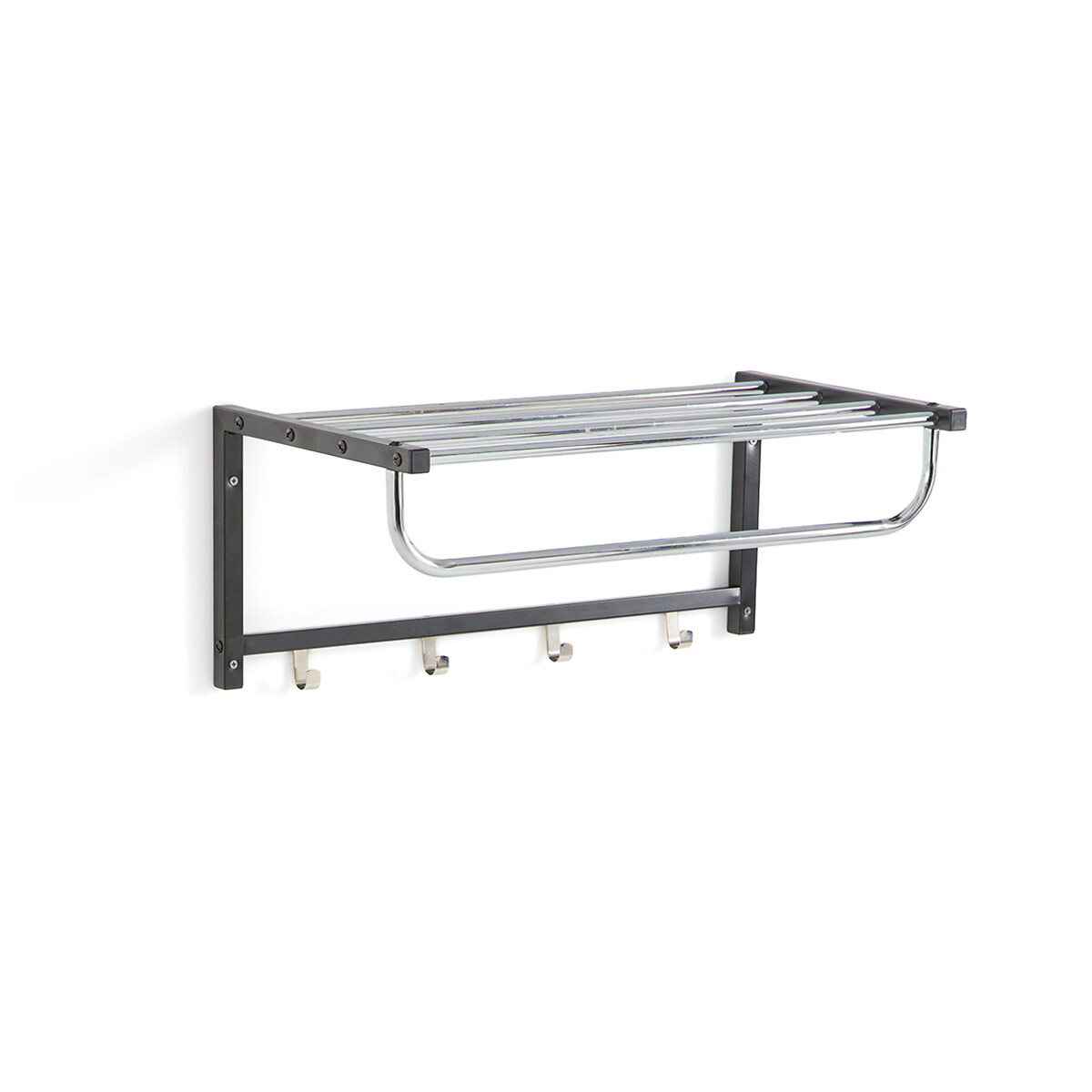 Senef metal wall mounted hanging shelf black chrome plated So