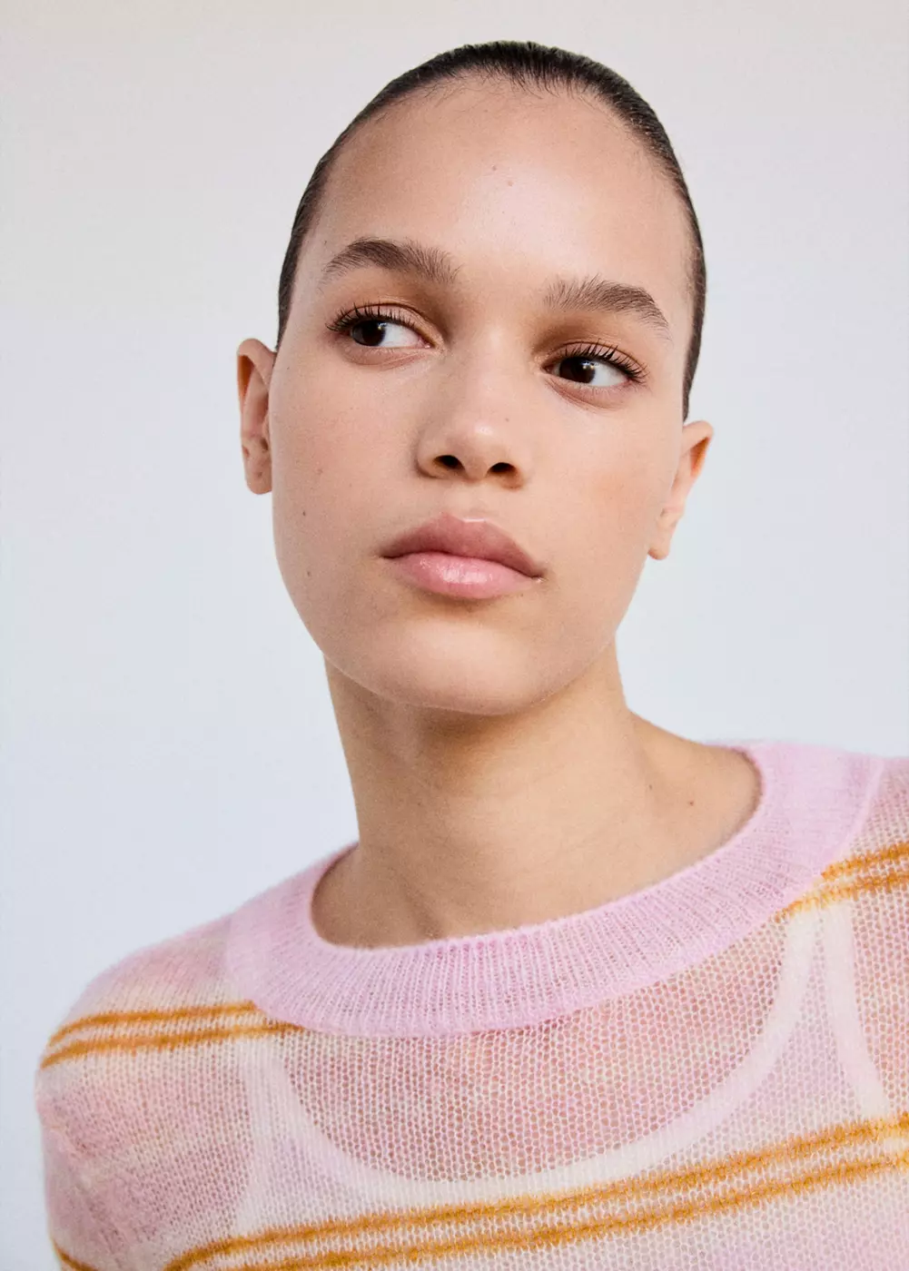 Pull en maille fine à rayures, MANGO