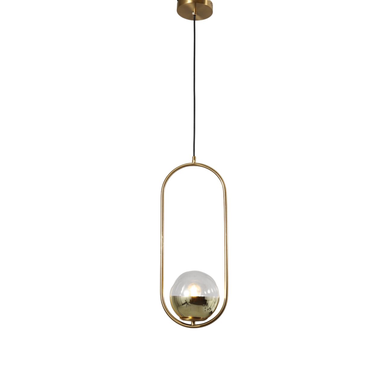 Suspension dorée à boule en verre - NUCCIA, KOSILUM