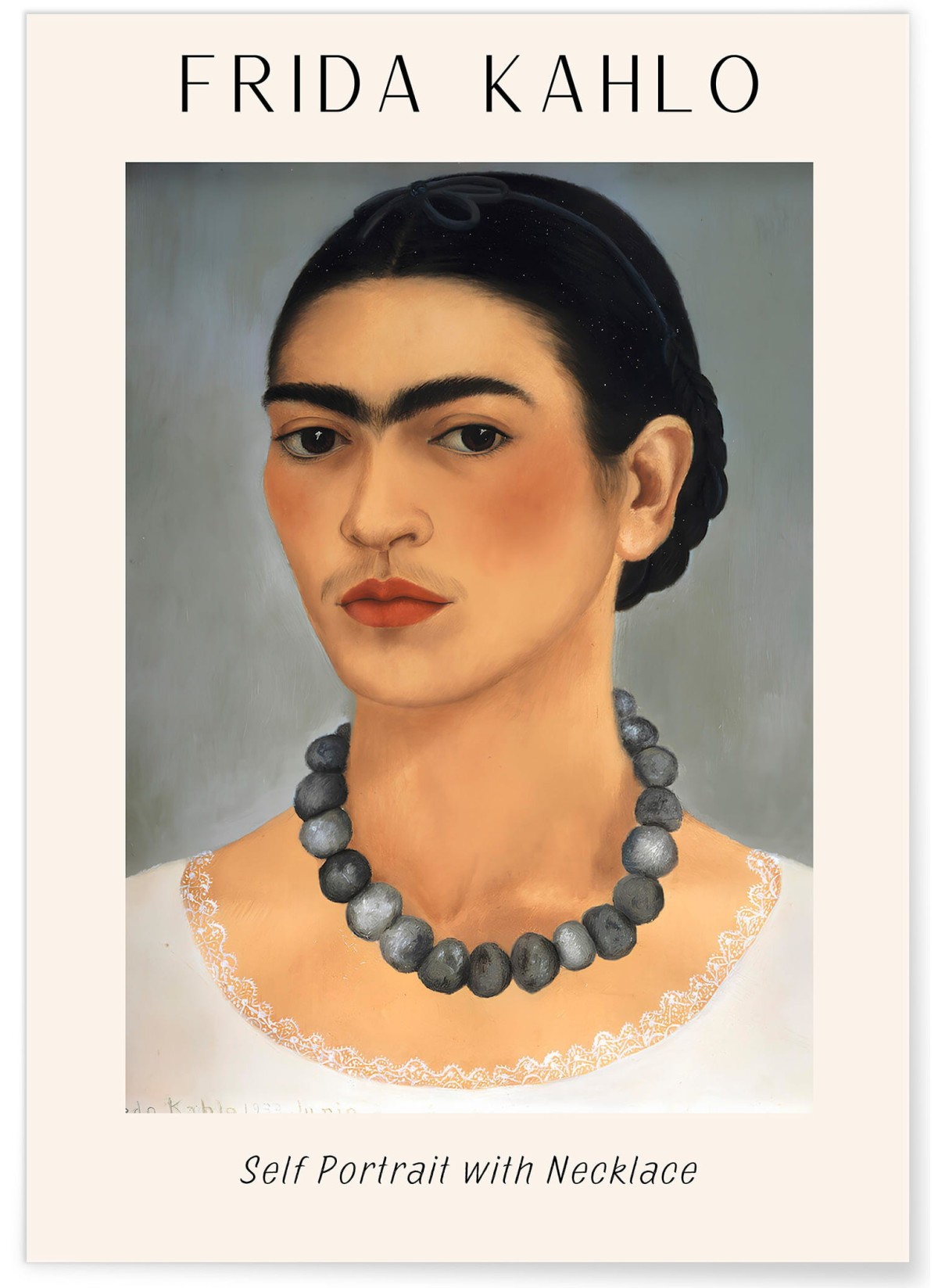 Affiche Frida Kahlo « Self Portrait with Necklace », L'AFFICHERIE