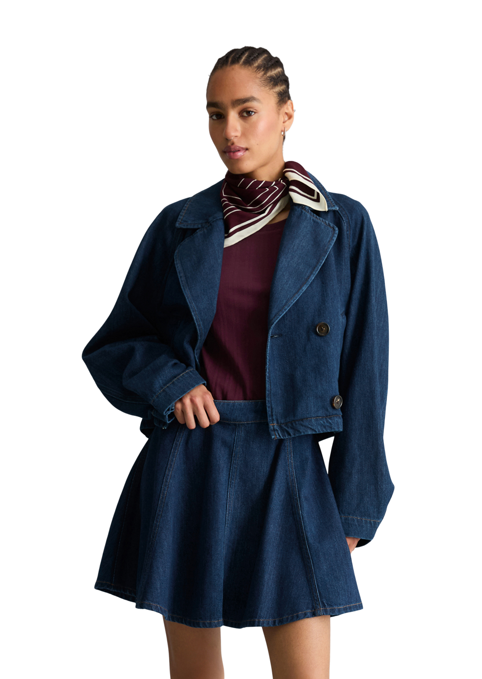 Veste trench courte réalisé avec Orange Fiber, MARC O’POLO DENIM