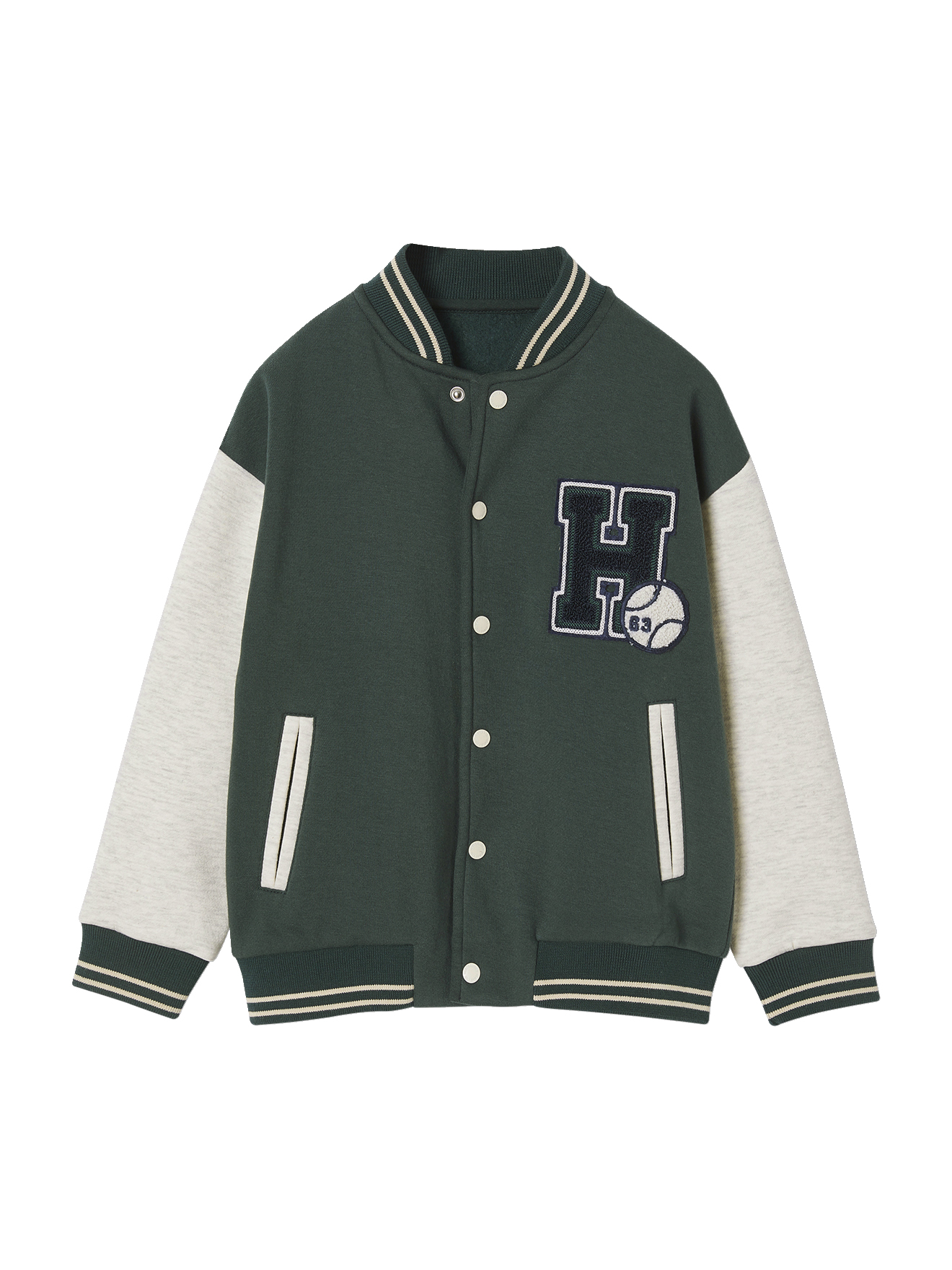 Sweat style teddy en molleton badge en bouclettes., VERTBAUDET
