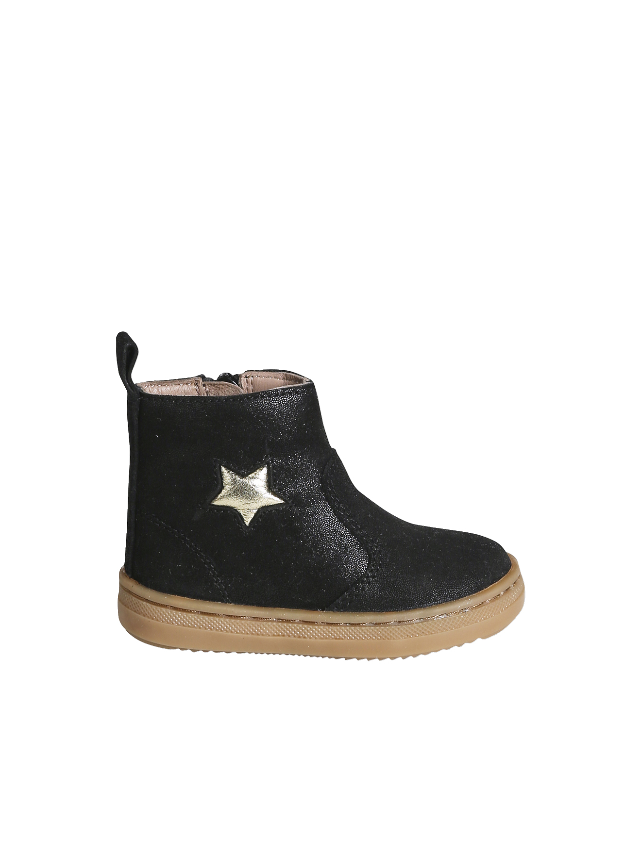 Bottines bébé cuir zippées, VERTBAUDET