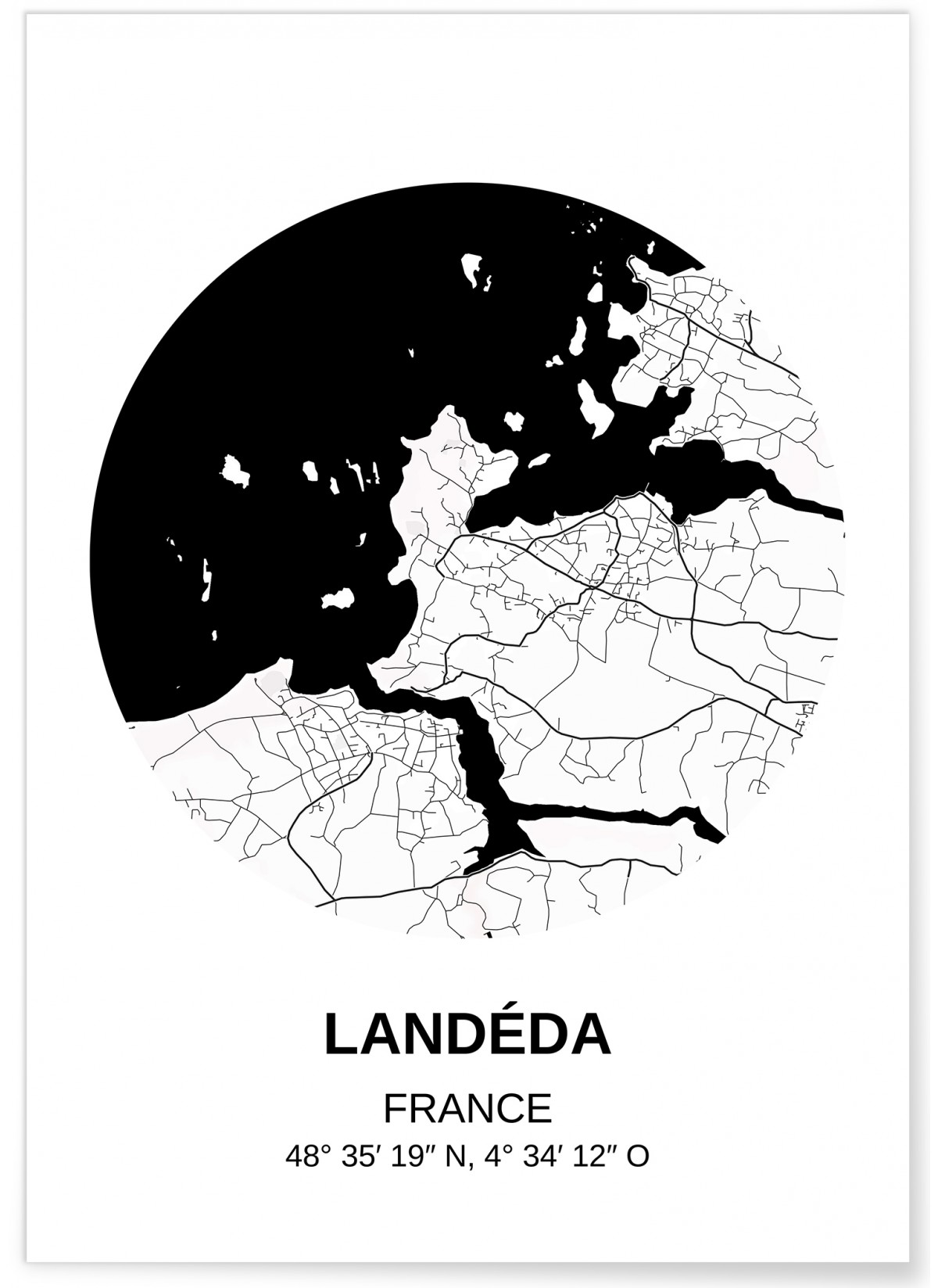 Affiche Carte Landéda, L'AFFICHERIE