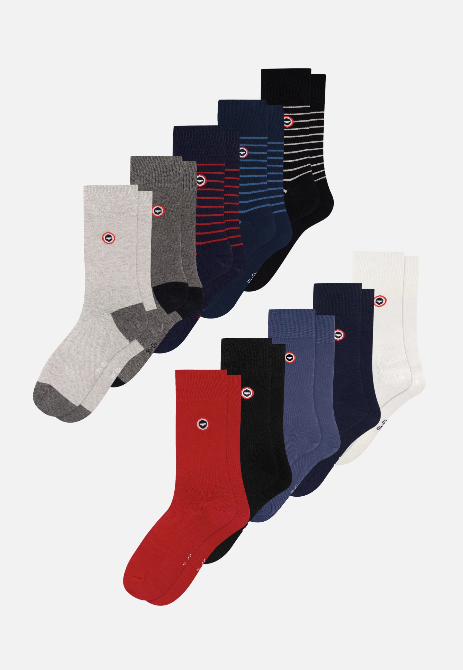 Lot de 10 chaussettes mi-hautes en coton Robuste, LE SLIP FRANCAIS