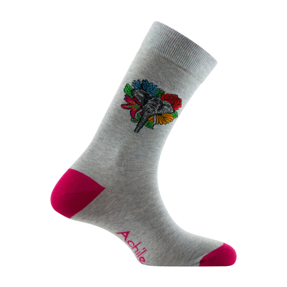 Mi-chaussettes Homme fantaisie Elephant coton majoritaire, ACHILE