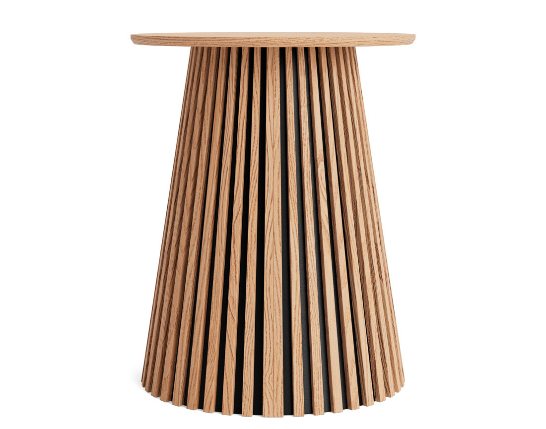 Bout de canapé rond plaqué chêne, FREYA, BEST MOBILIER