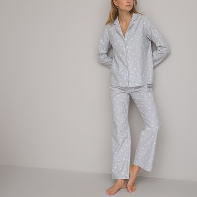 Cotton Grandad Pyjamas in Heart Print LA REDOUTE COLLECTIONS