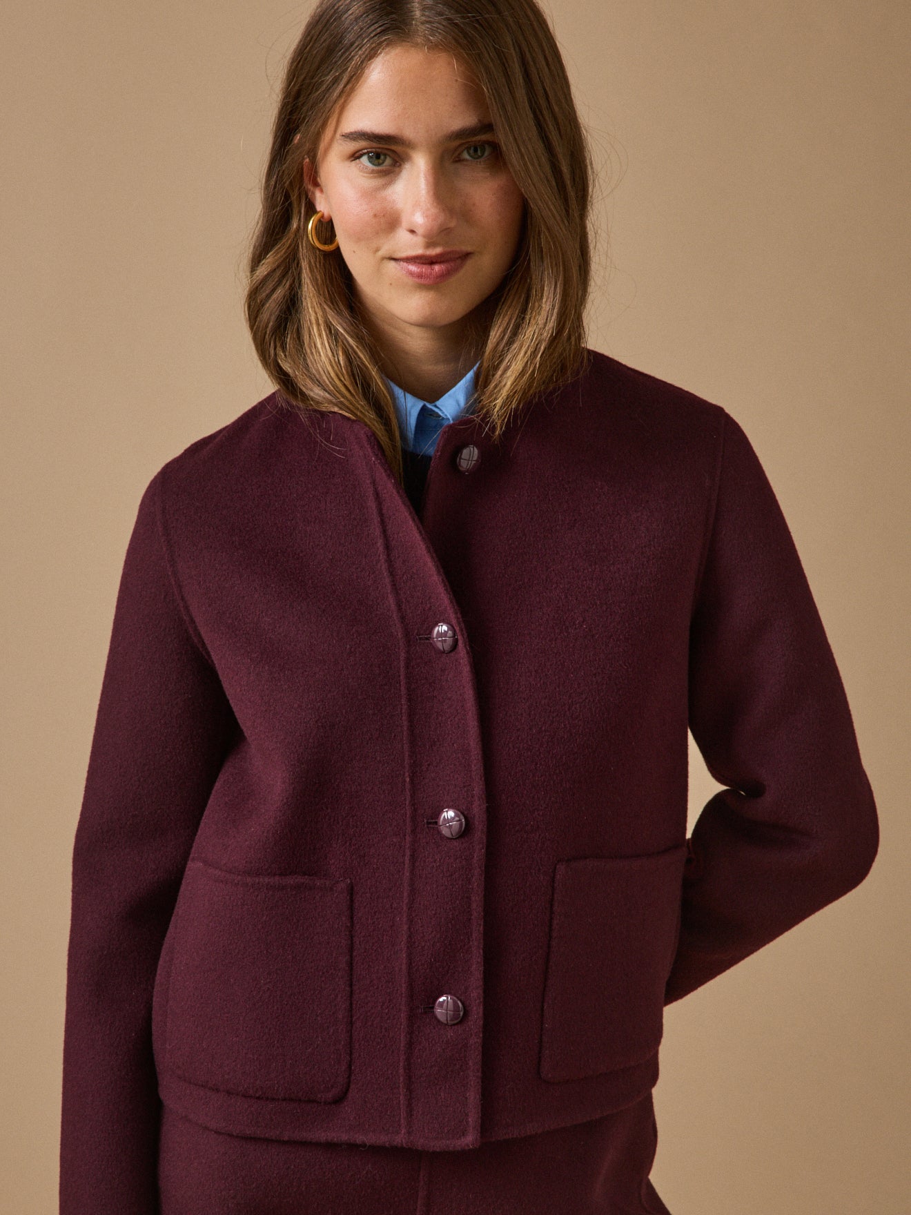 Veste lainage double face, CYRILLUS