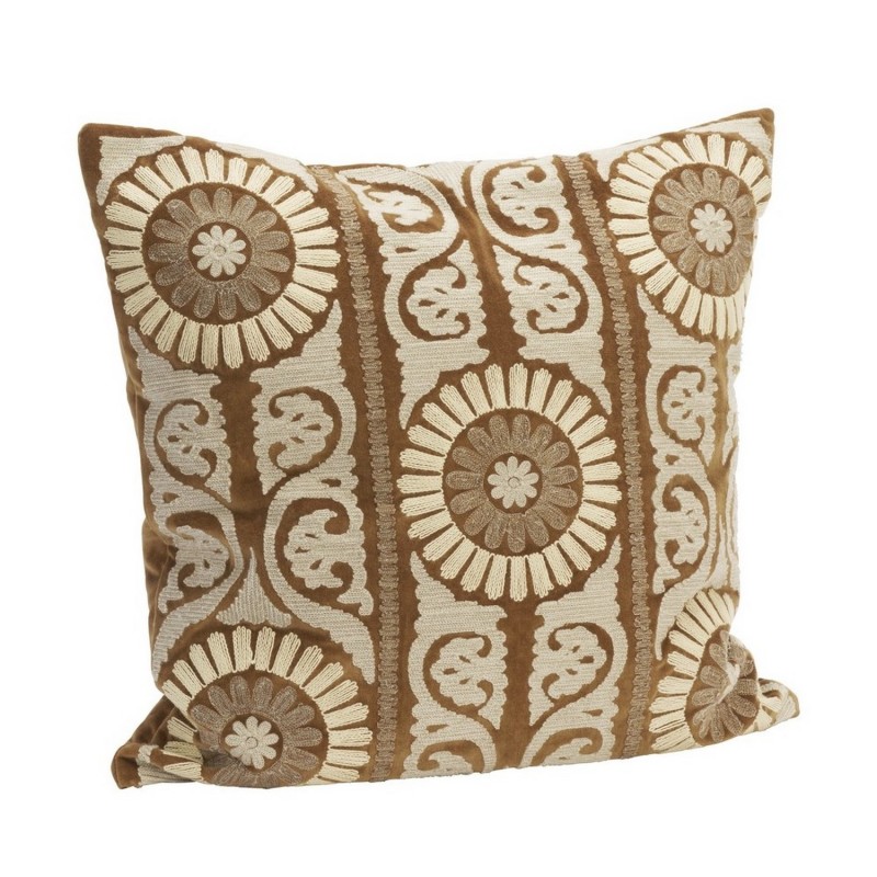 Housse de coussin velours broderie florale suzani, MADAM STOLTZ