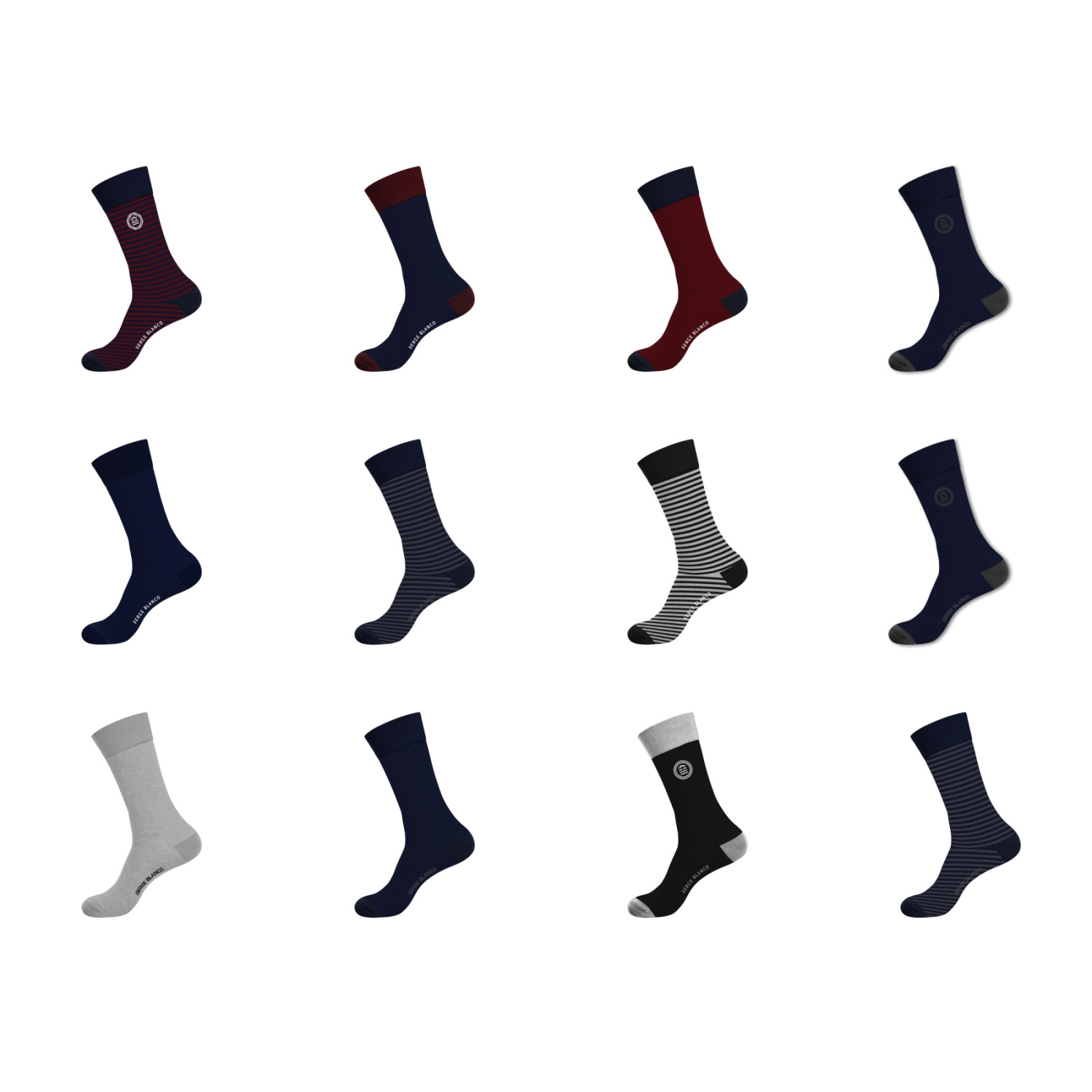 Lot De 12 Chaussettes De Ville, SERGE BLANCO