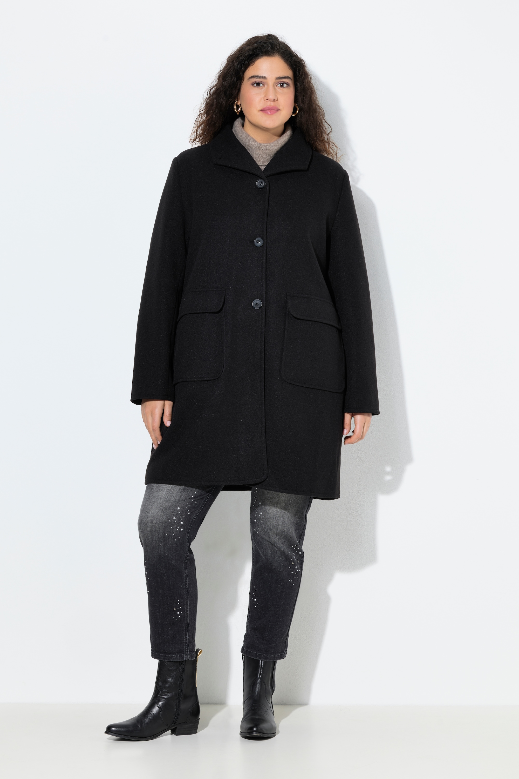 Manteau en lainage à col pelle à tarte et, ULLA POPKEN