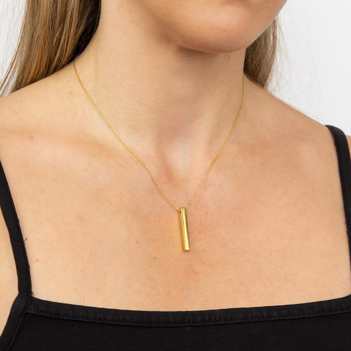 Gold plated hot sale bar necklace