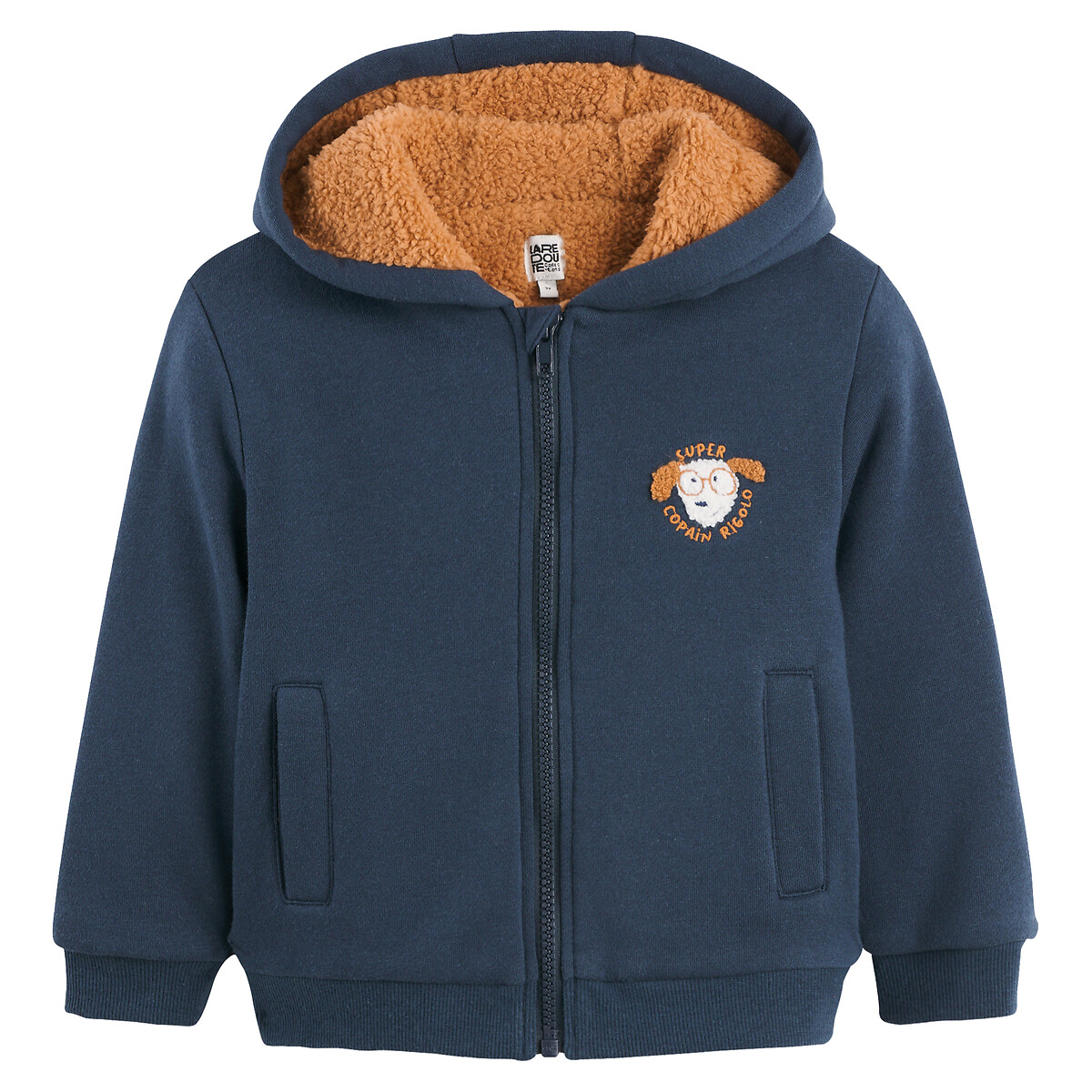 Sweat zippé à capuche doublé sherpa