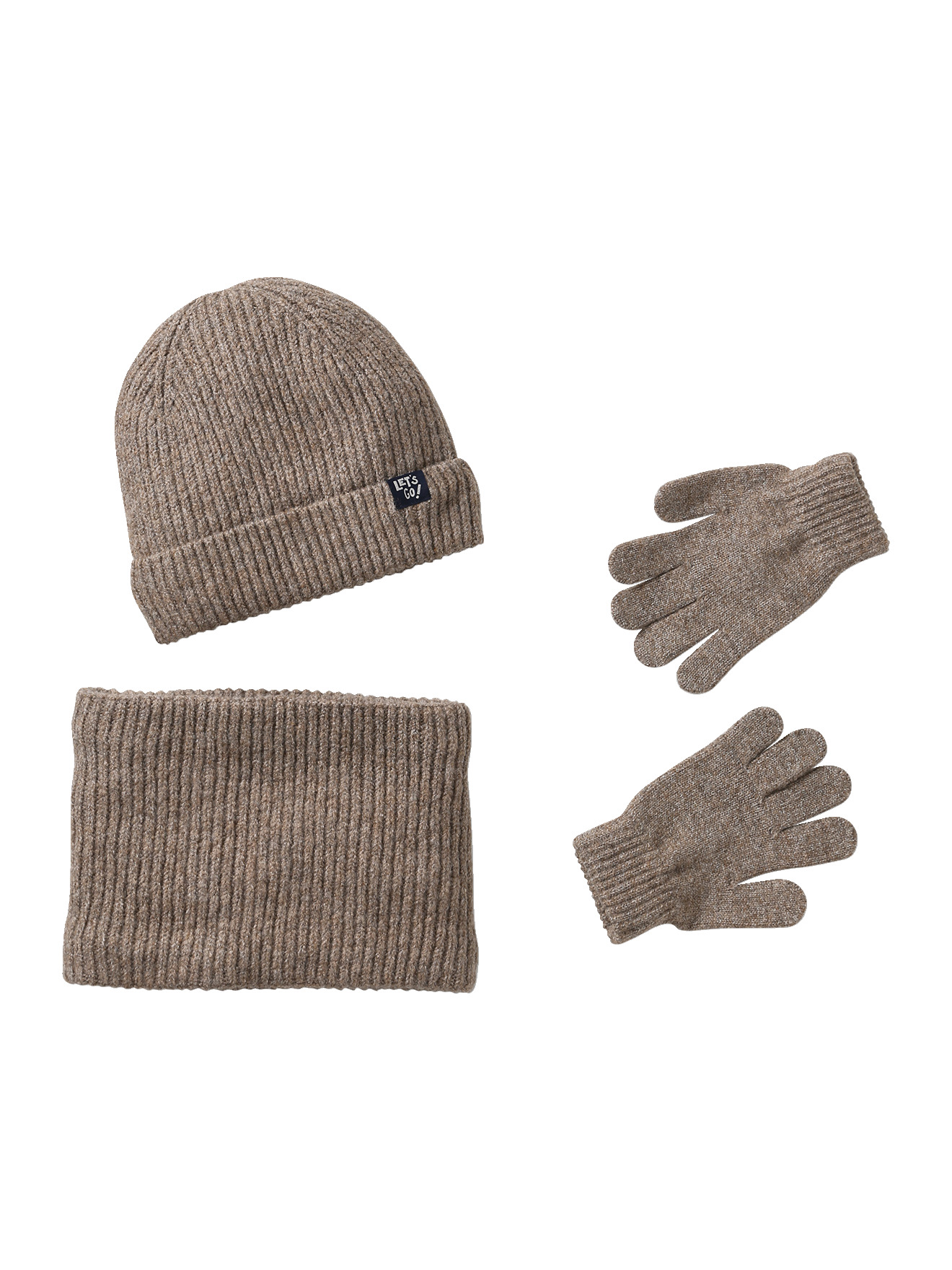 Ensemble bonnet, snood et gants, VERTBAUDET