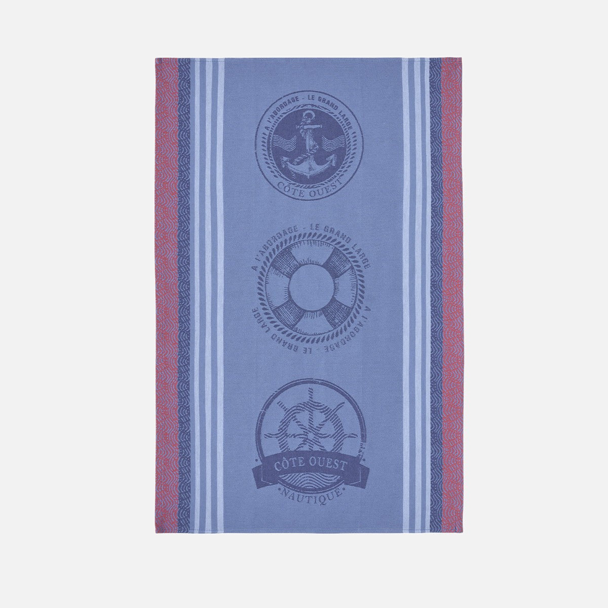 Torchon jacquard en coton NAUTIQUE, COUCKE