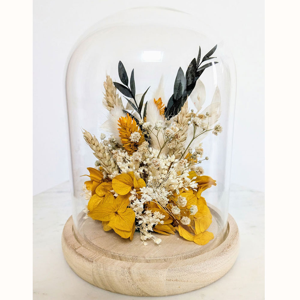 Cloche de fleurs séchées Georgette, RECONCILIATION VEGETALE