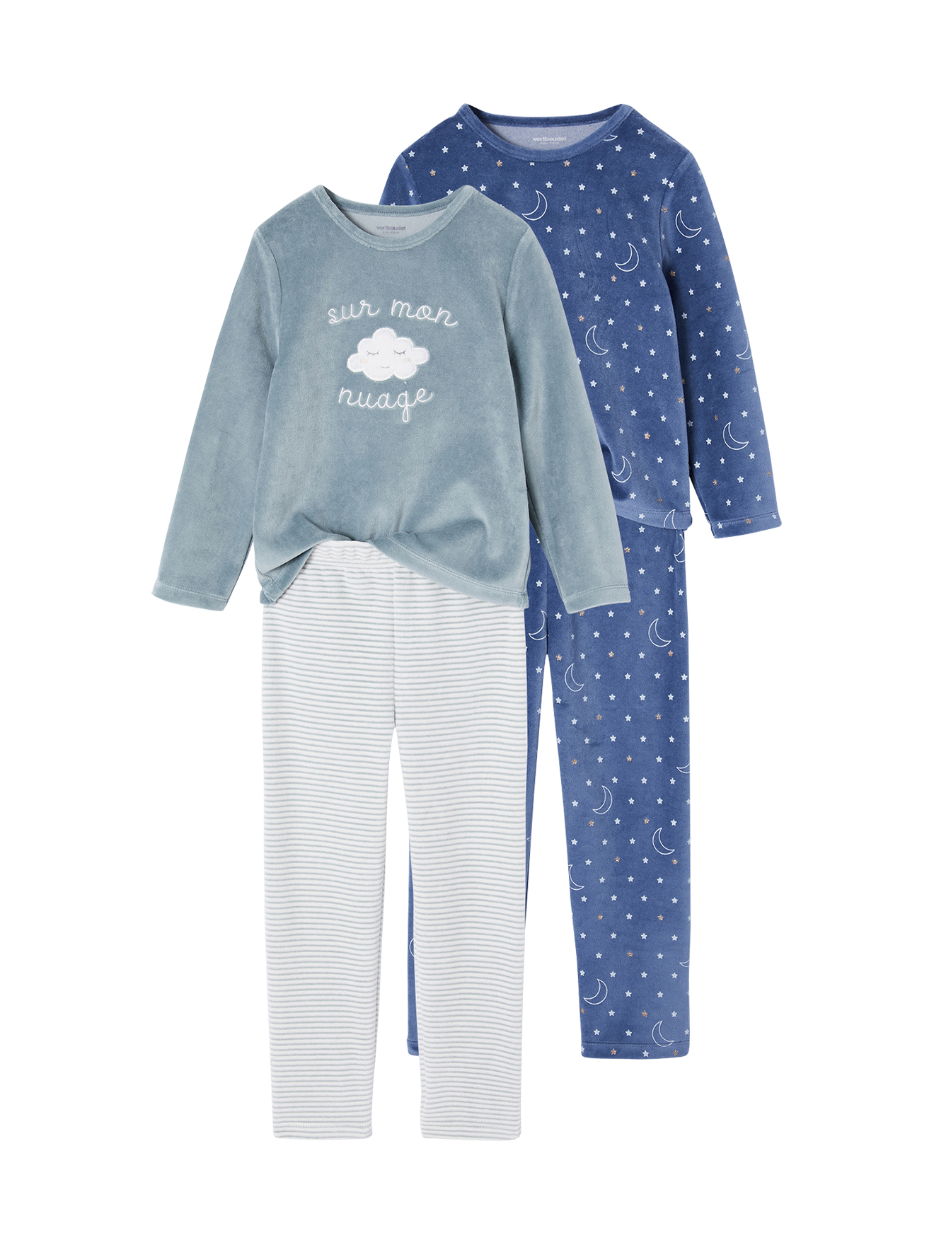 Haut Pyjama GAP Enfant Fille Taille 4 - Manches 3/4 Gris Nuages, 100% Coton