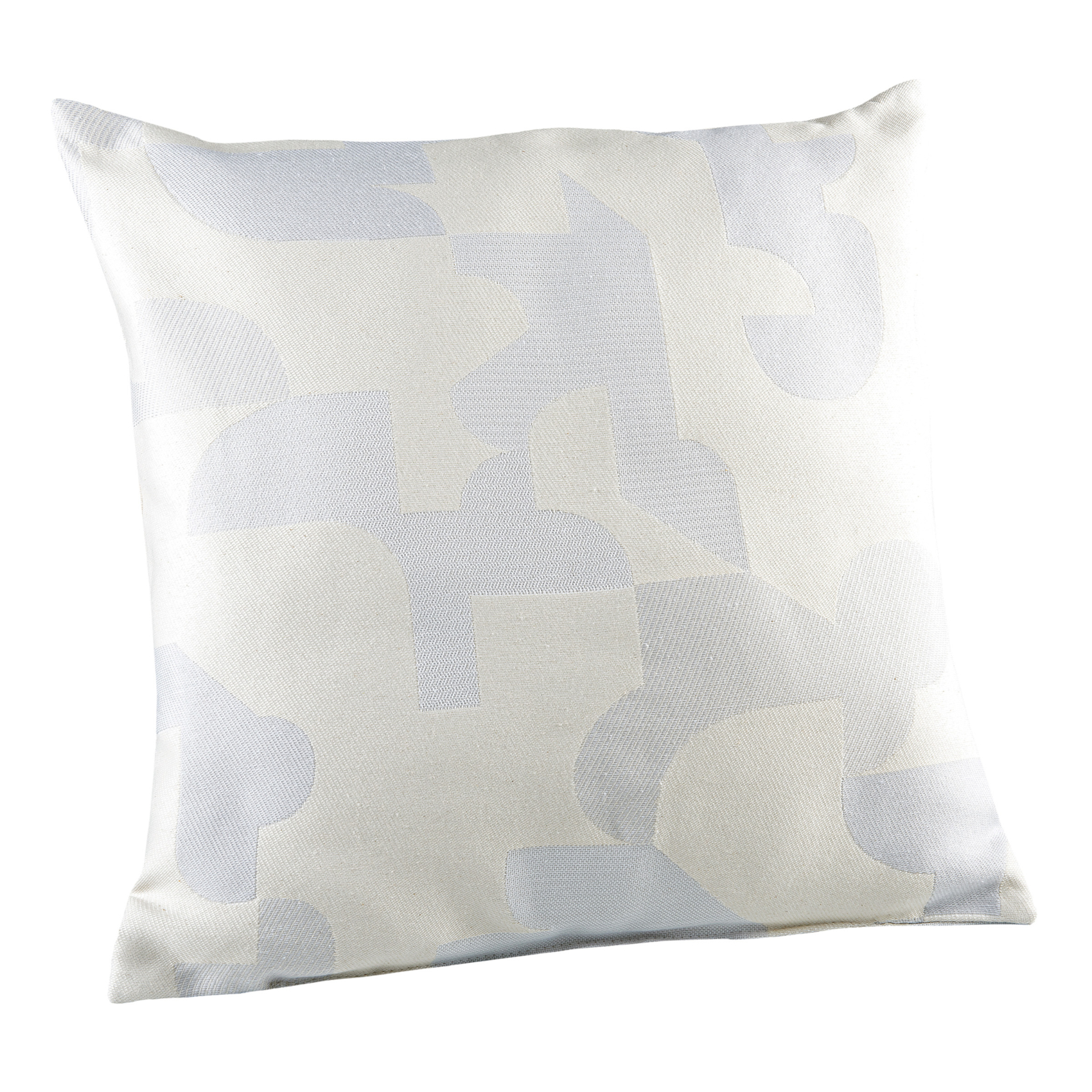 Coussin jacquard géométrique texturé rétro, LINDER