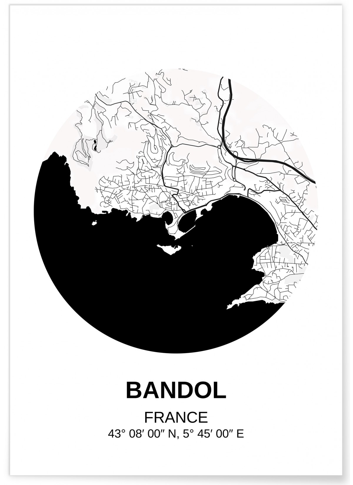 Affiche Carte Bandol, L'AFFICHERIE