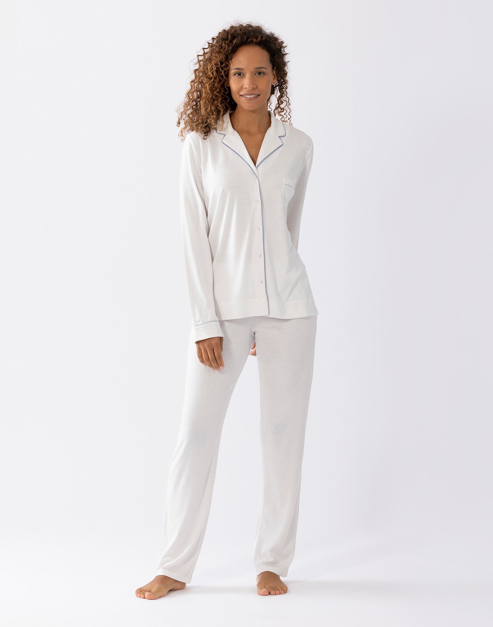 Pyjama boutonné en coton modal LES INTEMPORELLES A06, LE CHAT