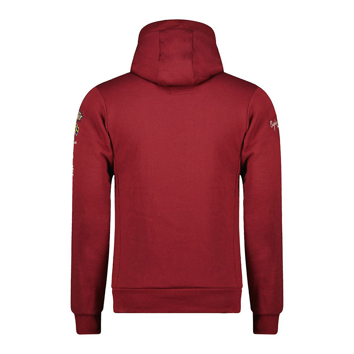 Geographical Norway Gymclass Uomo - Felpa con cappuccio e bandiera  norvegese Rosso